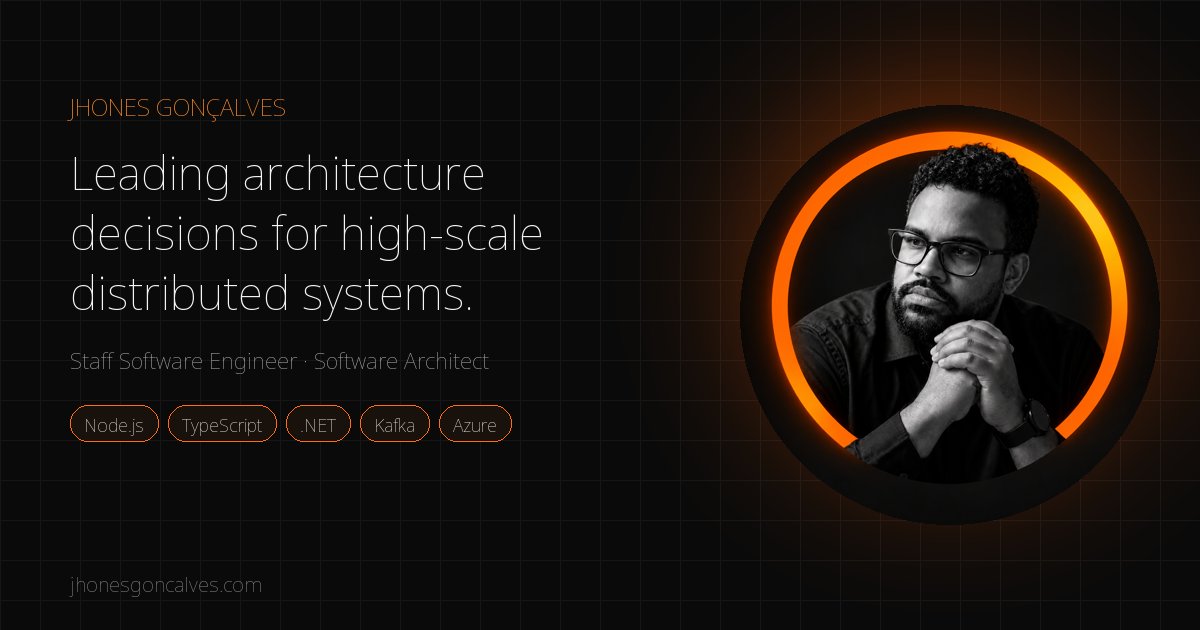 Jhones Gonçalves — Staff Software Engineer & Software Architect